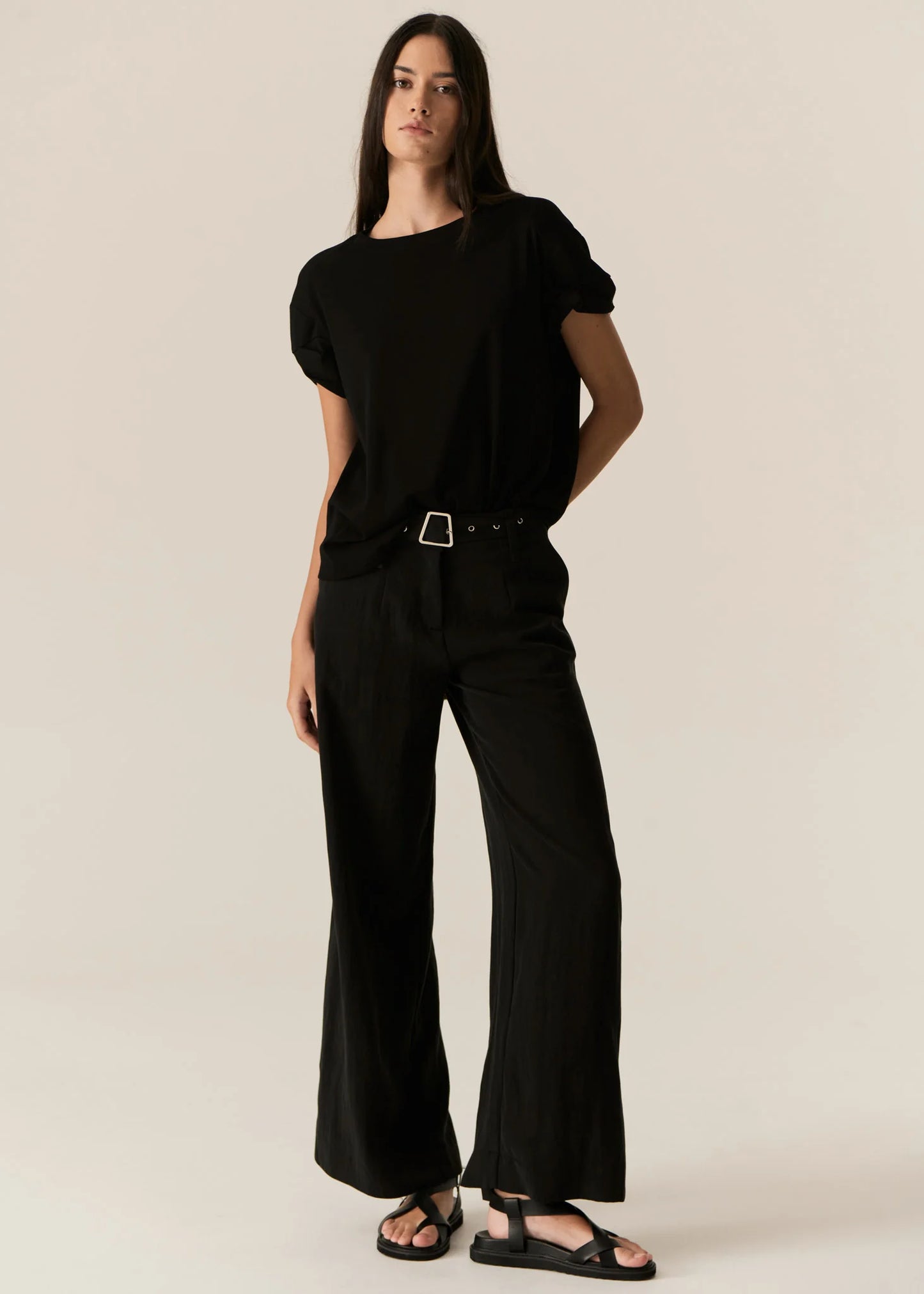 POL Zone Twist Tee in Black - the tartan fox