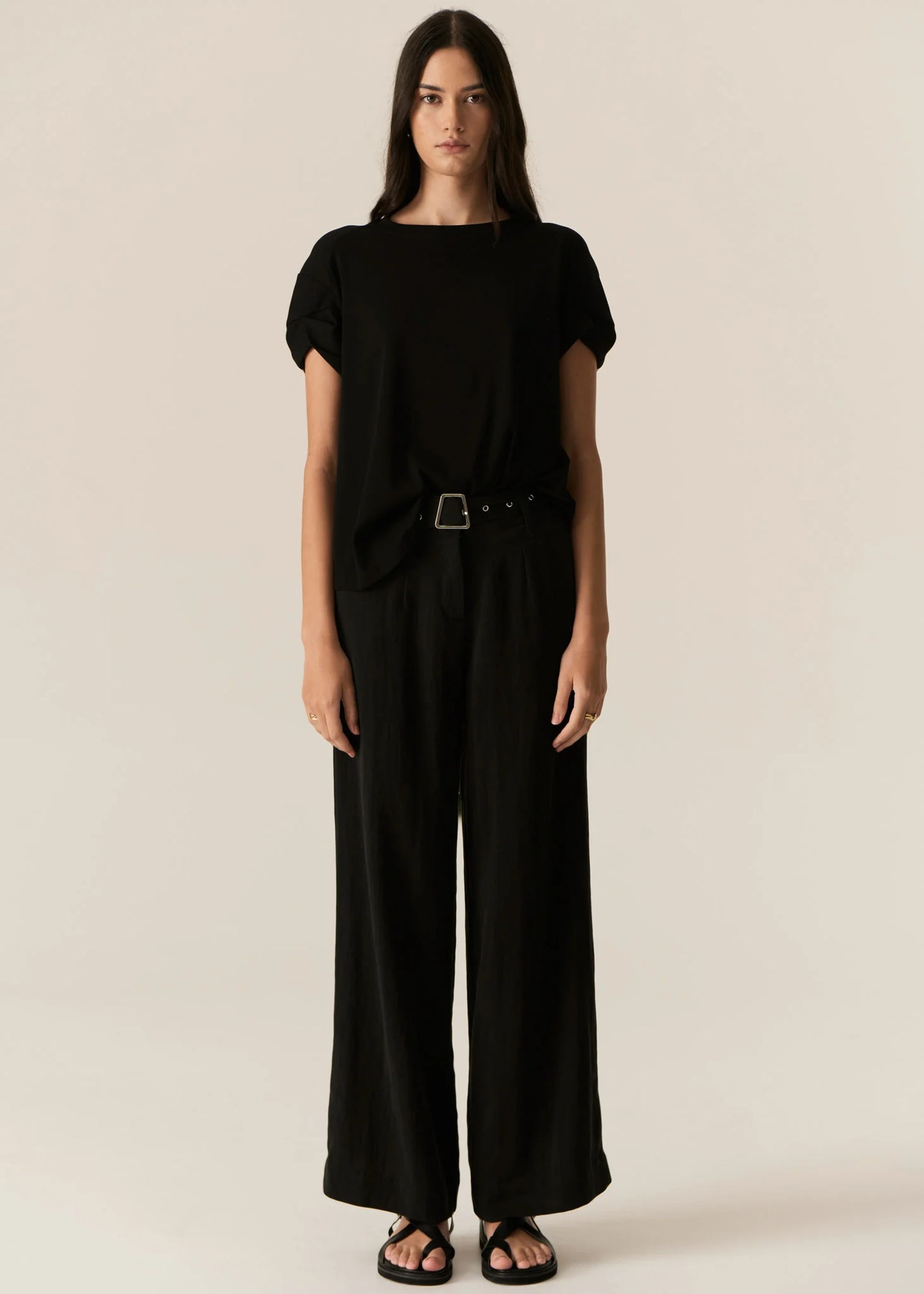 POL Zone Twist Tee in Black - the tartan fox