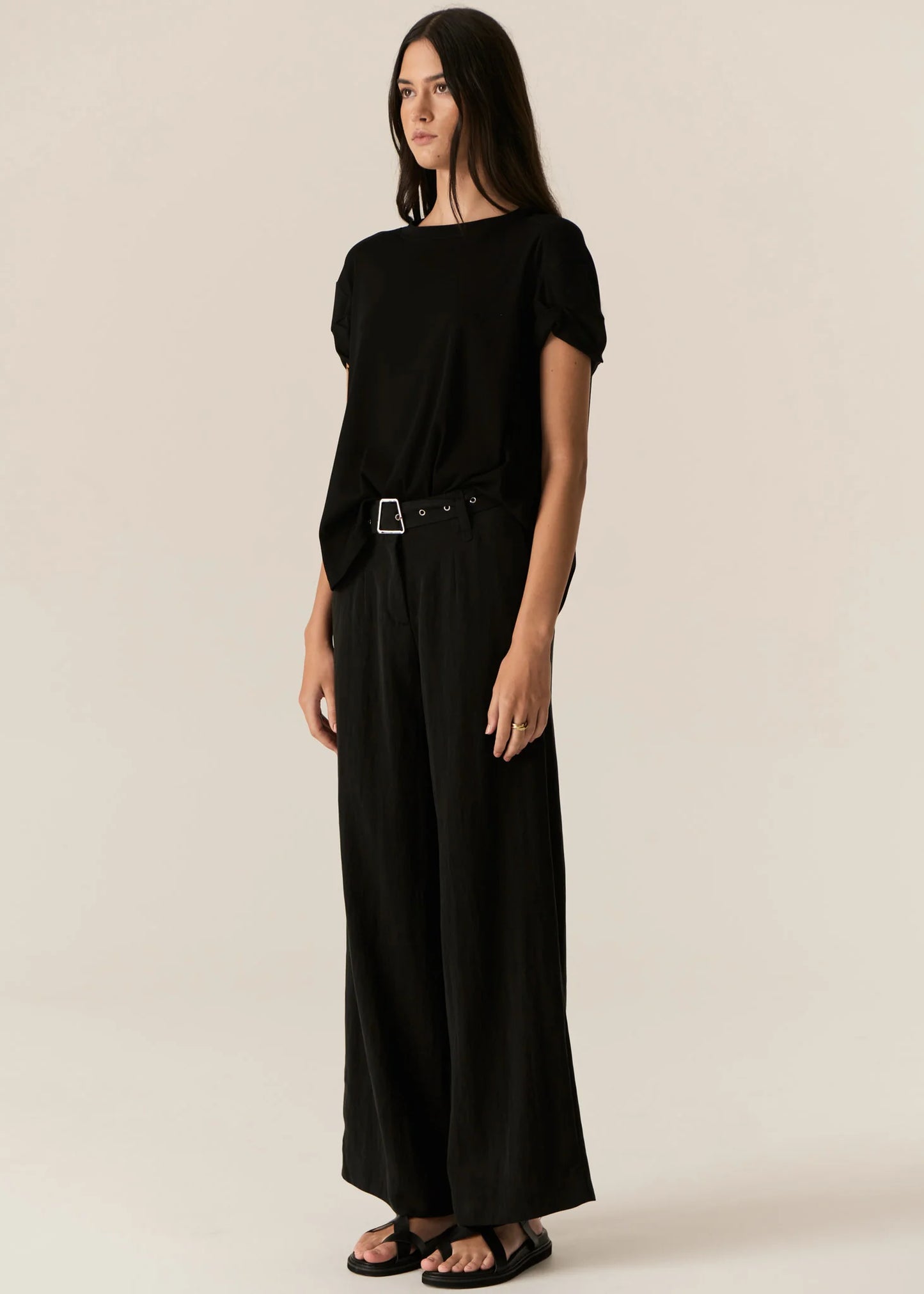 POL Zone Twist Tee in Black - the tartan fox