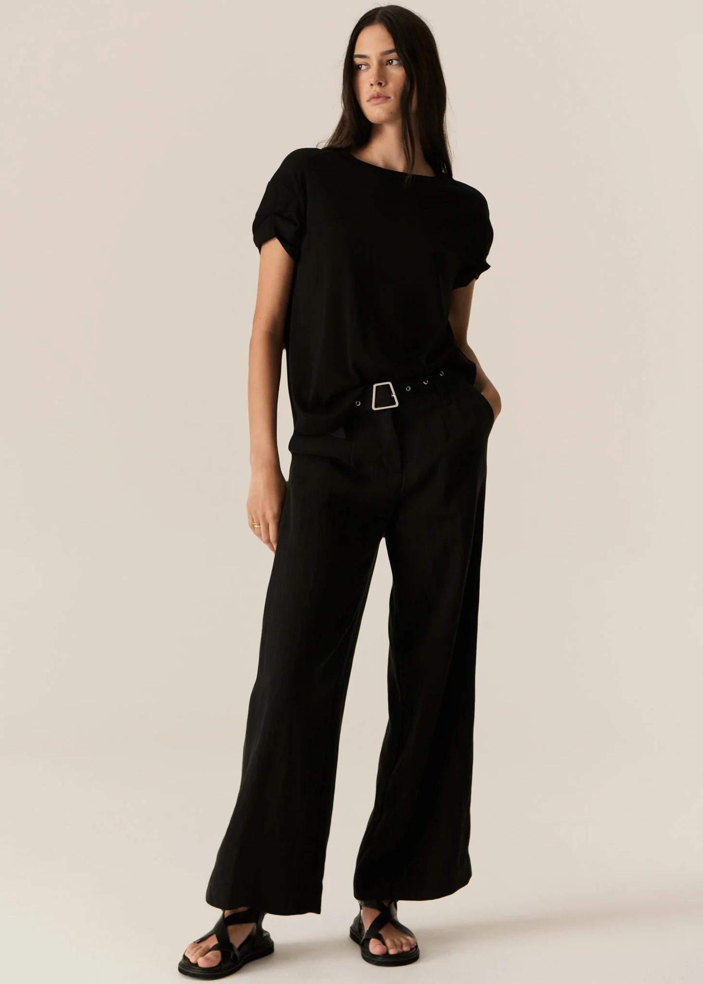 POL Zone Twist Tee in Black - the tartan fox