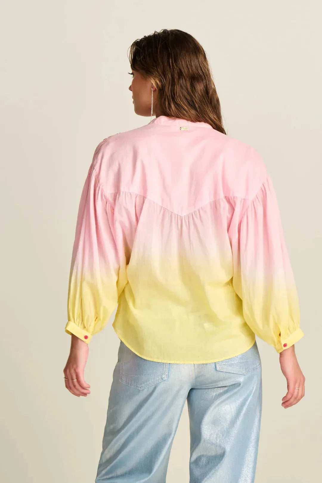 POM Amsterdam Blouse in Faded Blooming Pink - the tartan fox