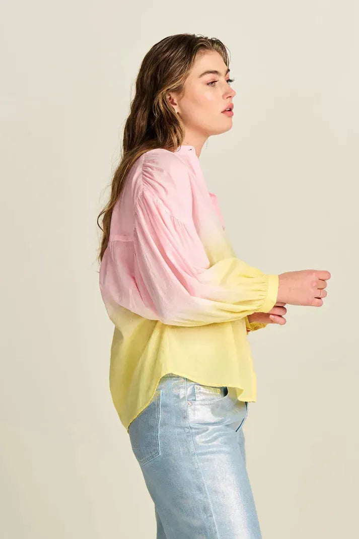 POM Amsterdam Blouse in Faded Blooming Pink - the tartan fox