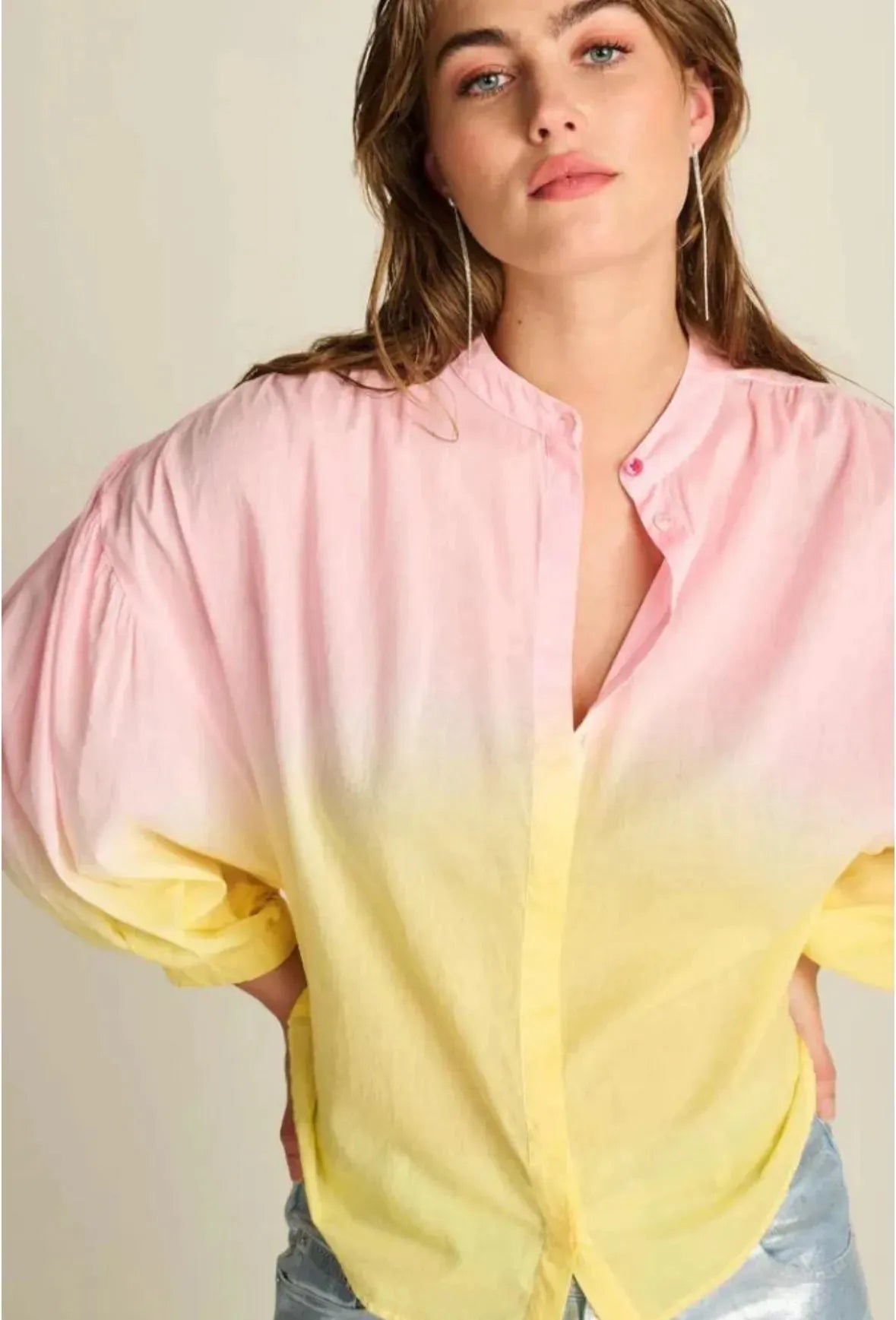 POM Amsterdam Blouse in Faded Blooming Pink - the tartan fox