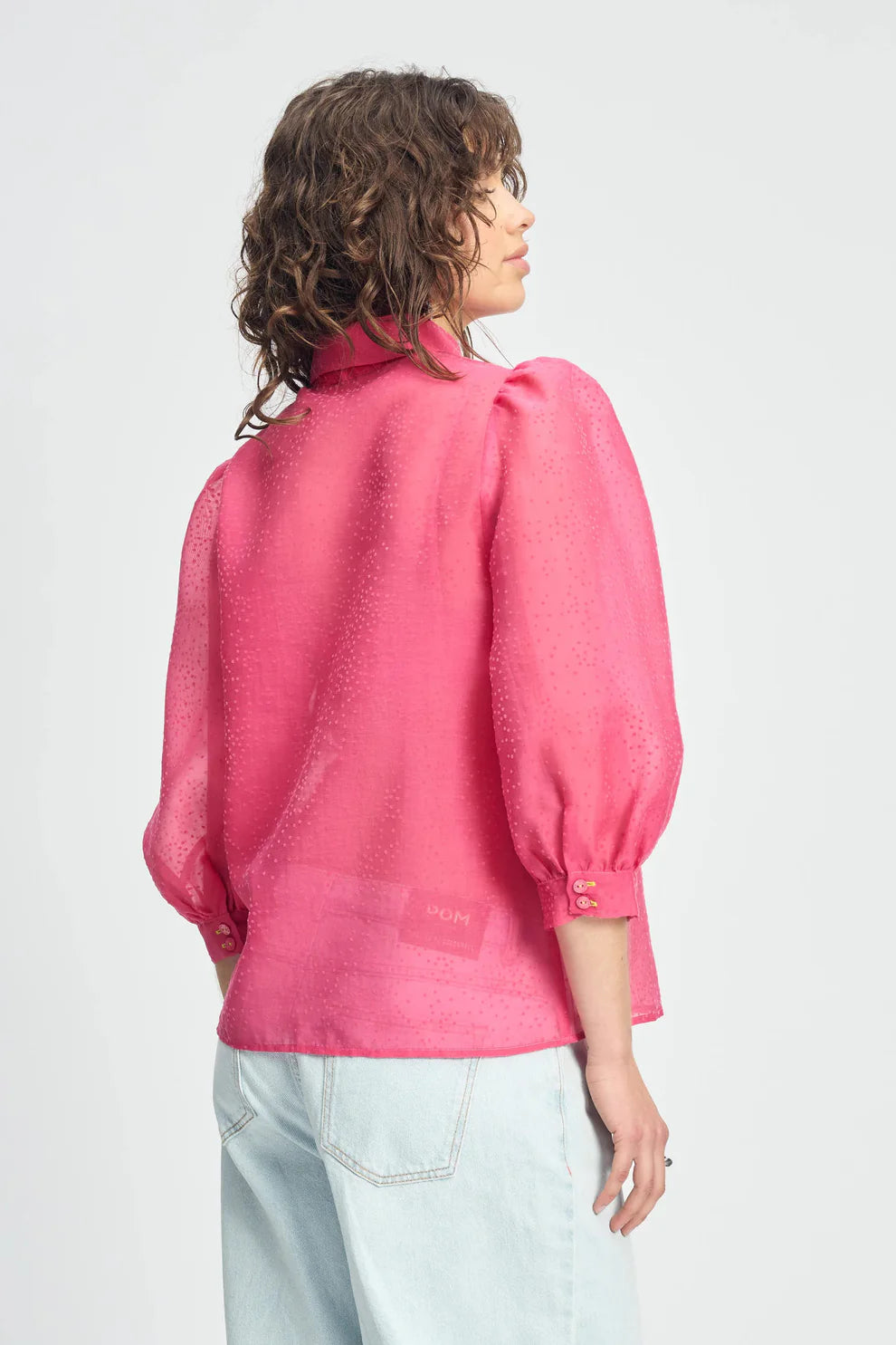 POM Blouse in Raspberry Dots - the tartan fox