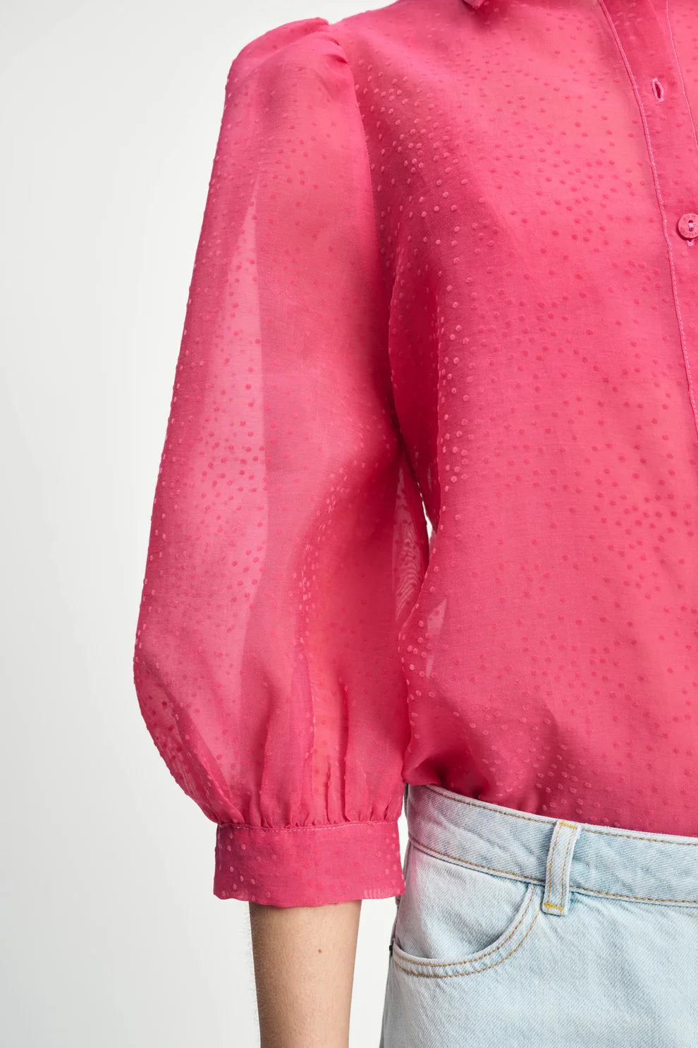 POM Blouse in Raspberry Dots - the tartan fox
