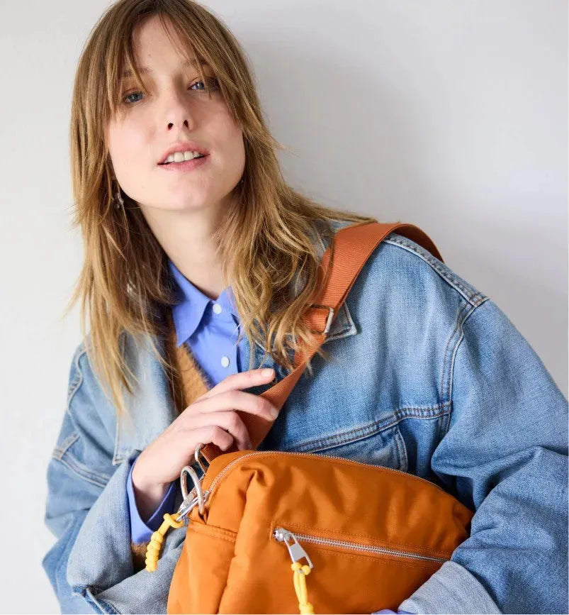 Radical Yes True North Nylon Clutch in Mango - the tartan fox