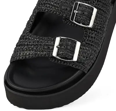 Rollie Ace Sandal Weave All Black - the tartan fox