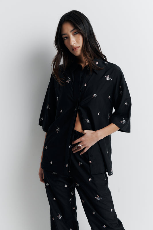 Romy June Shirt in Nightshade Bloom - the tartan fox