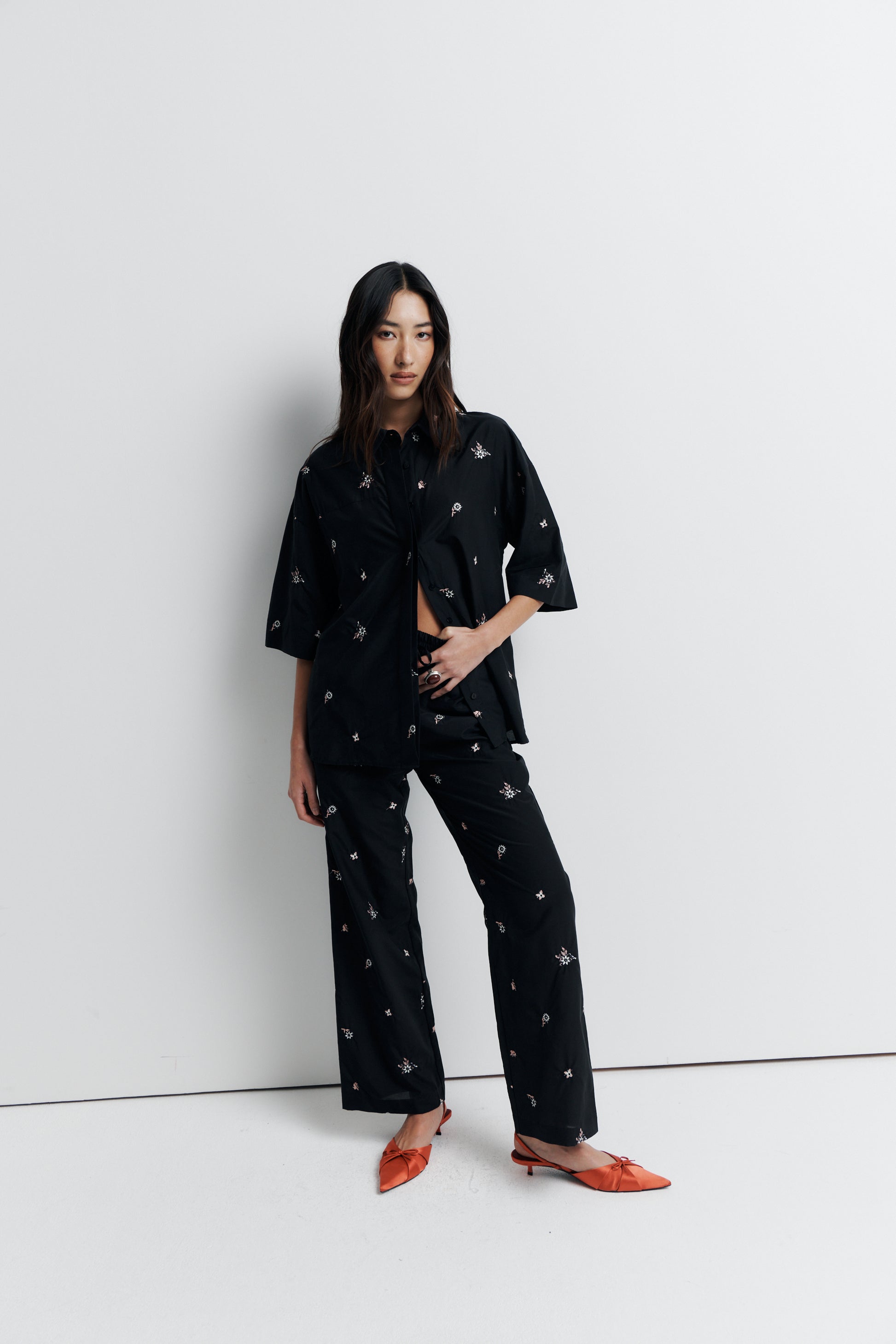 Romy June Shirt in Nightshade Bloom - the tartan fox
