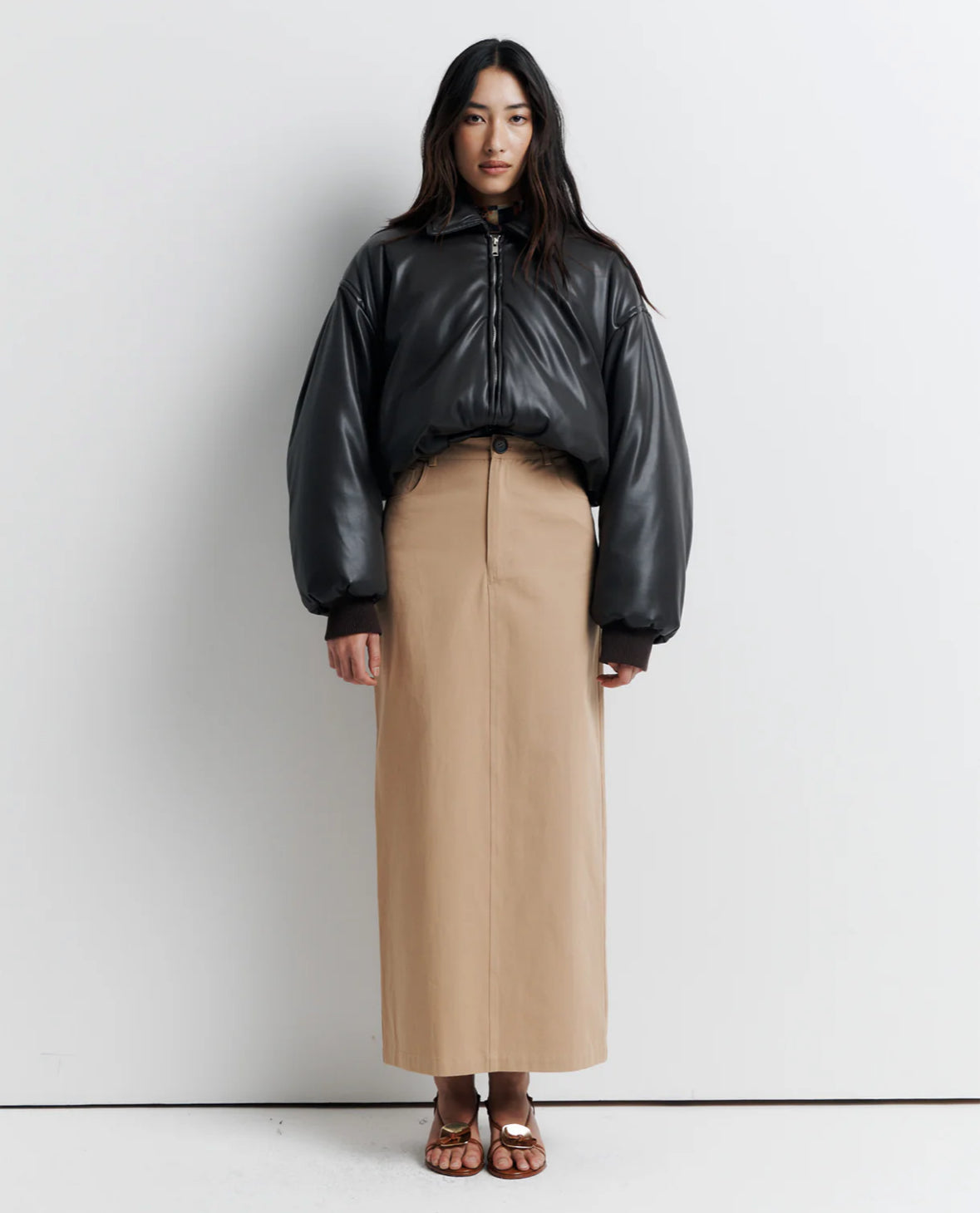 Romy Padded Bomber Jacket in Chocolate - the tartan fox