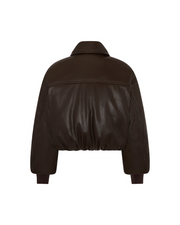 Romy Padded Bomber Jacket in Chocolate - the tartan fox