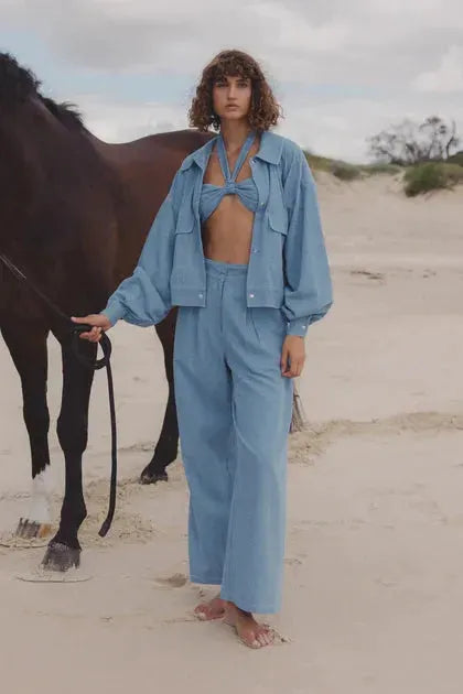 Rue Stiic Ariel Chambray Pants - the tartan fox