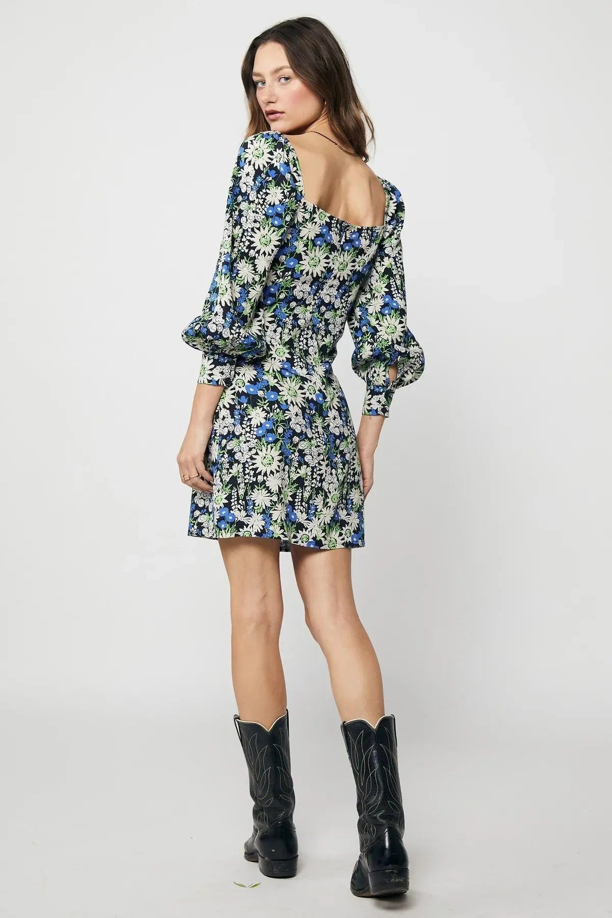 Rue Stiic Britt Mini Dress in Flores De Sol - the tartan fox