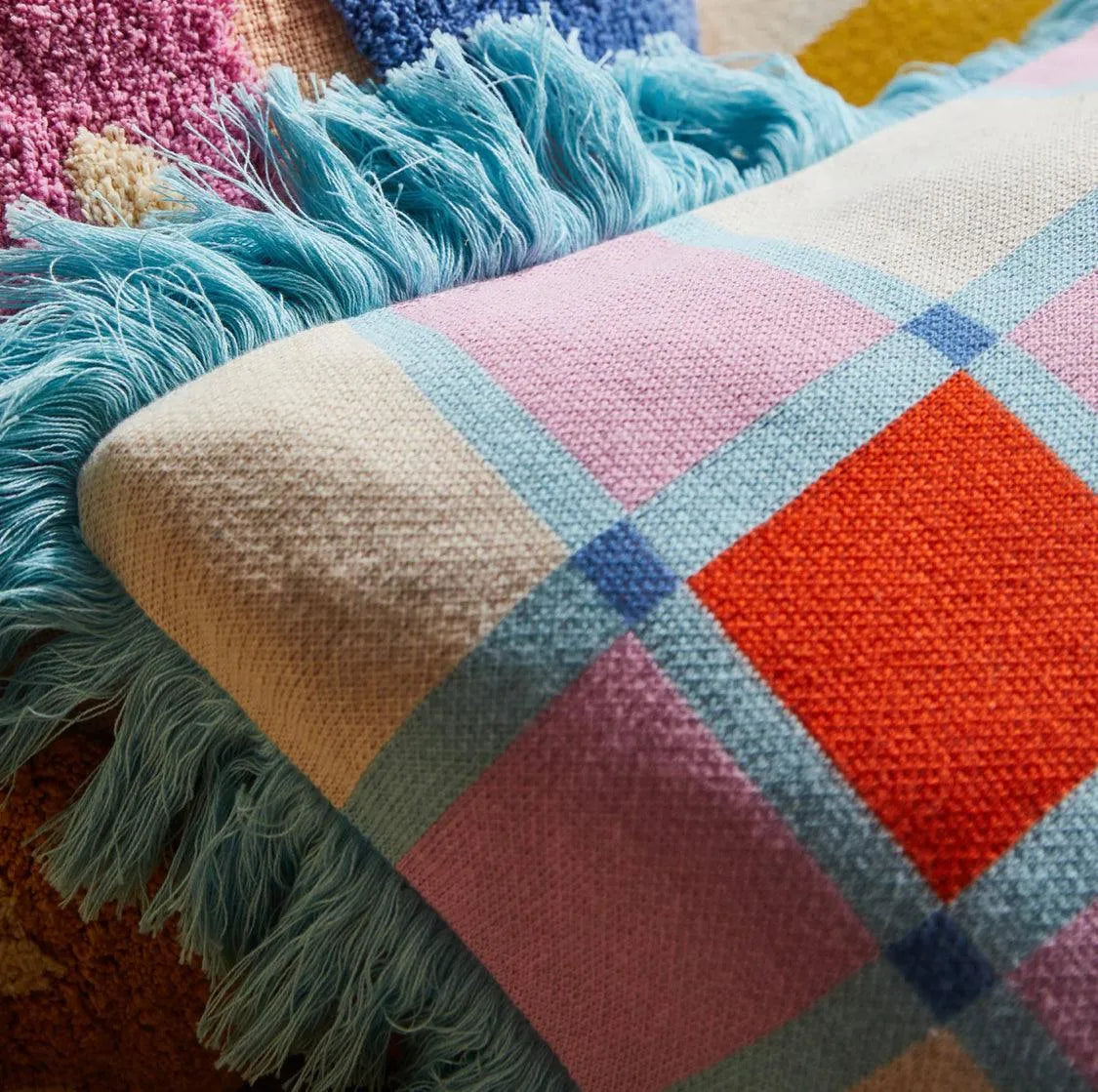 Sage and Clare Boland Knit Cushion - the tartan fox