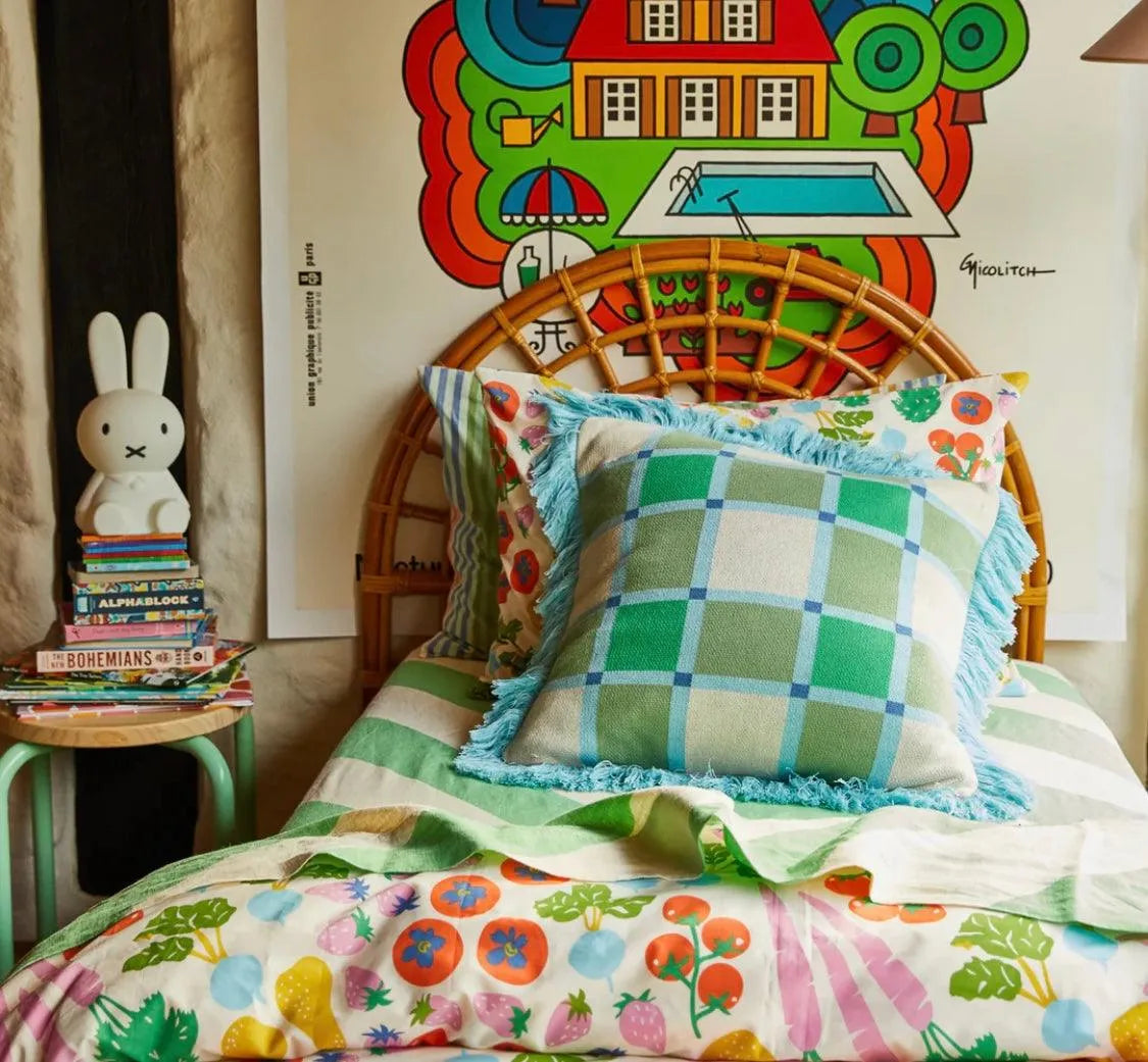 Sage and Clare Boland Knit Cushion - the tartan fox