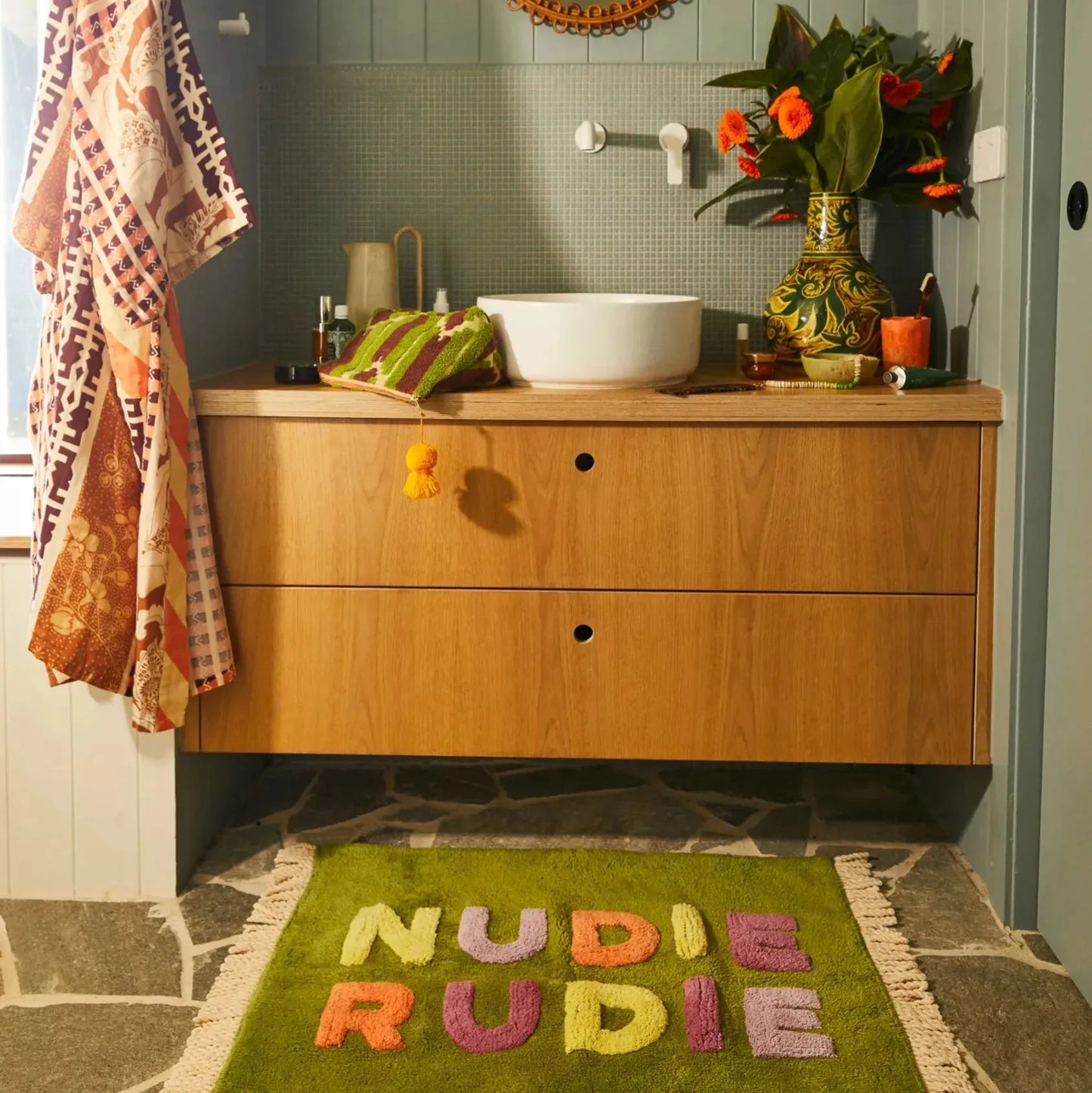 Sage and Clare Shaili Nudie Bath Mat - the tartan fox