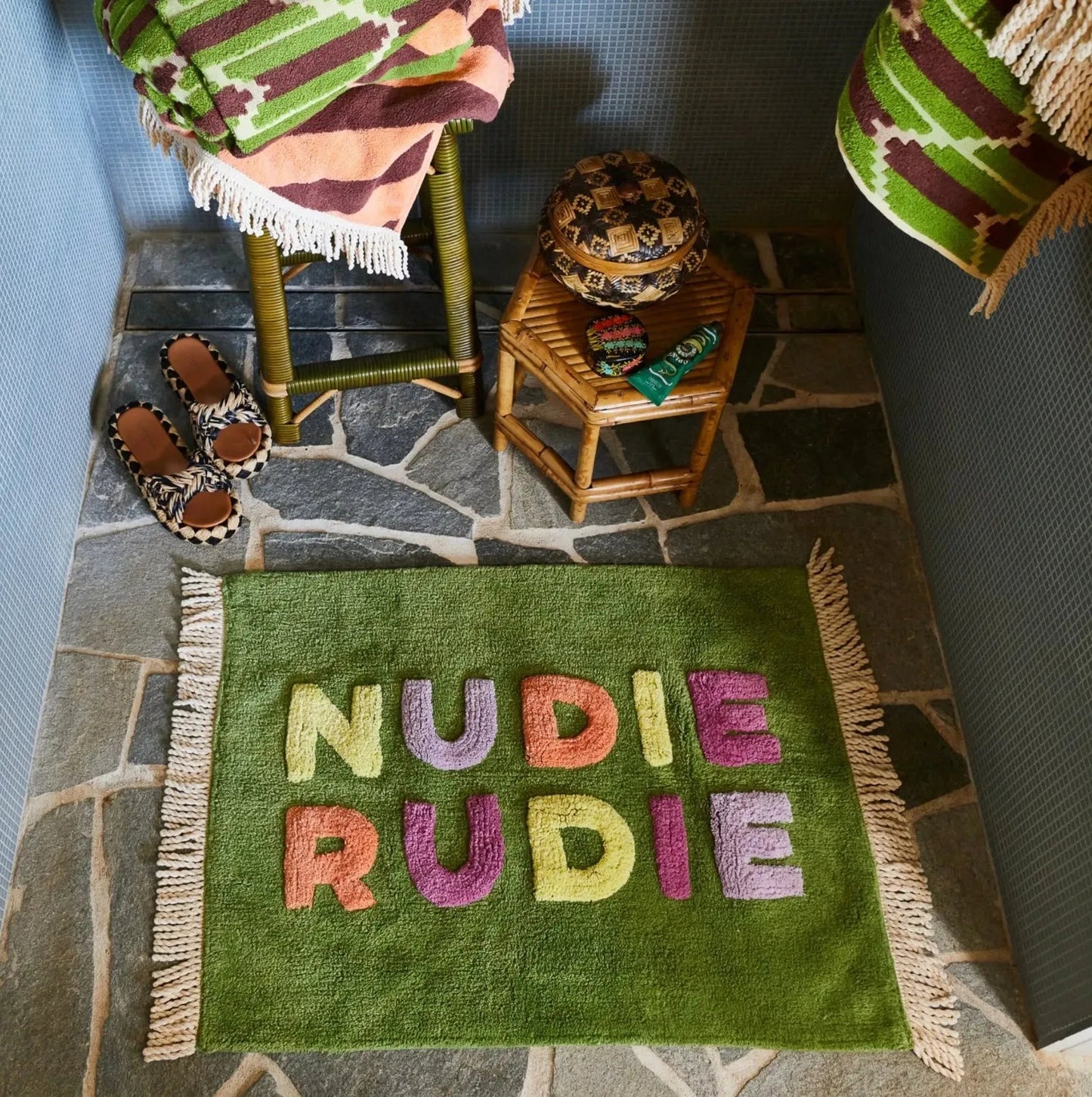 Sage and Clare Shaili Nudie Bath Mat - the tartan fox