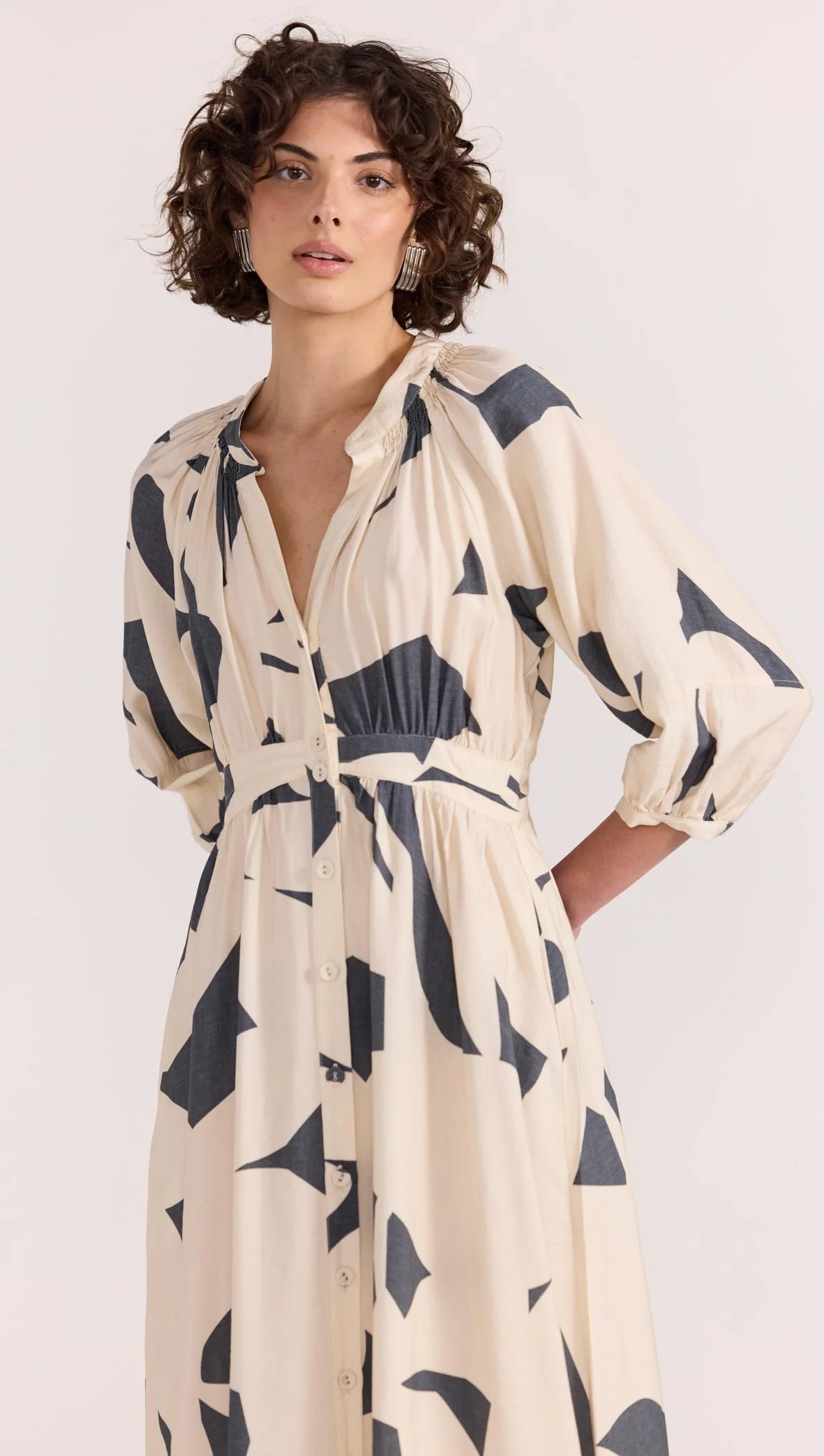 Staple the Label Aura Midi Dress in Abstract - the tartan fox