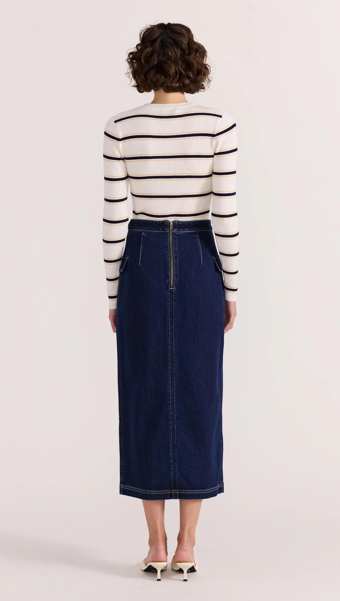 Staple the Label Camille Stripe Knit Top in Stripe - the tartan fox