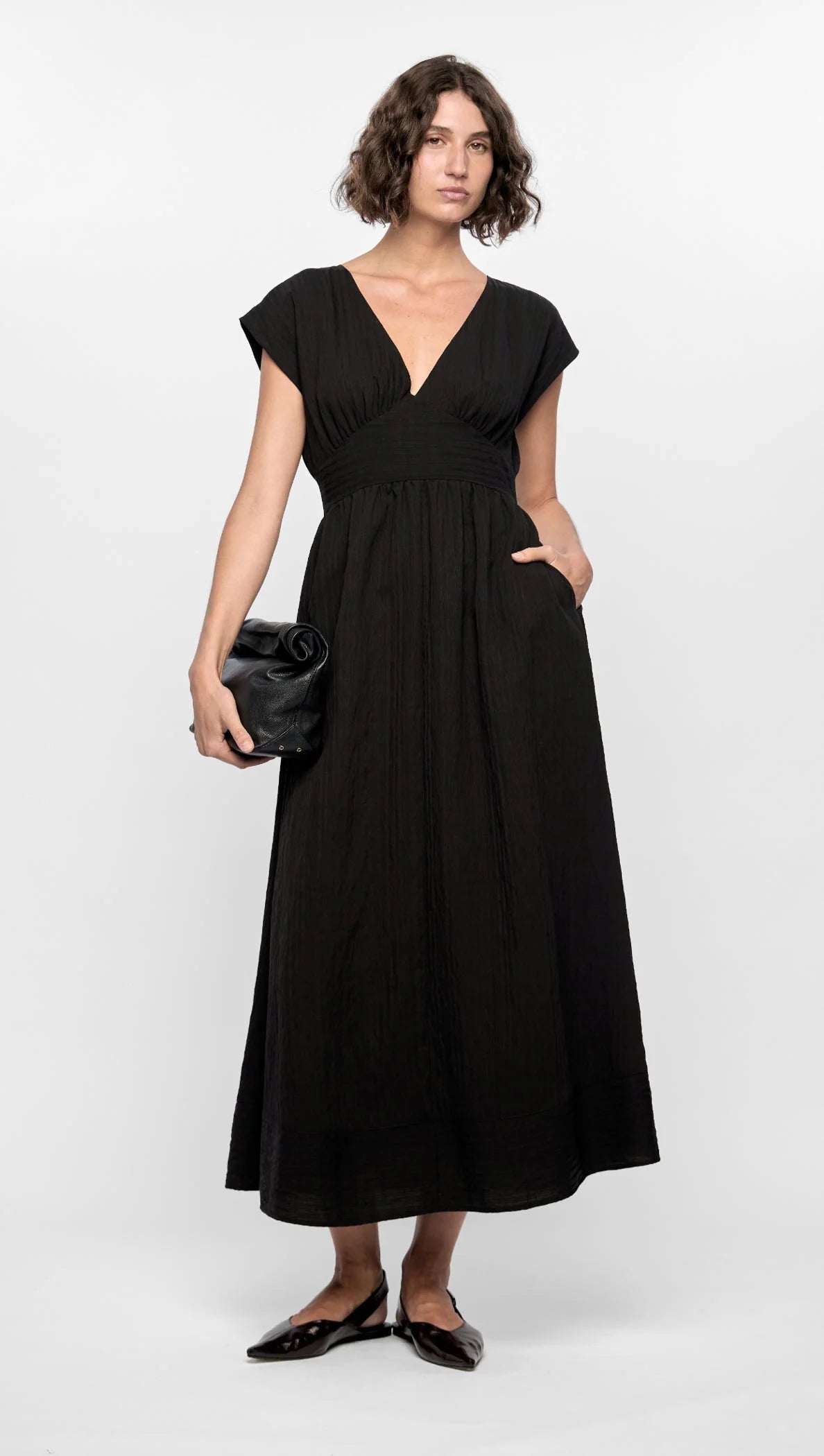 Staple the Label Marlow Midi Dress in Black - the tartan fox