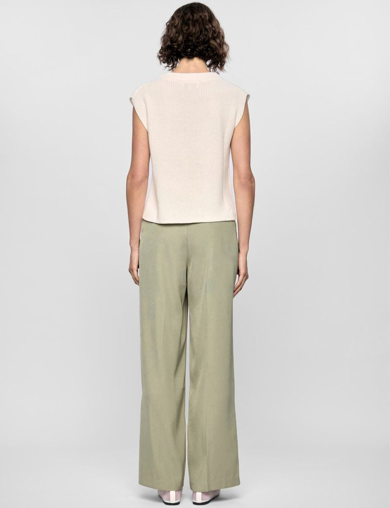 Staple the Label Quincy Knit Tank in Off White - the tartan fox