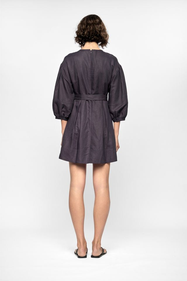 Staple the Label Rhea Mini Dress in Navy - the tartan fox