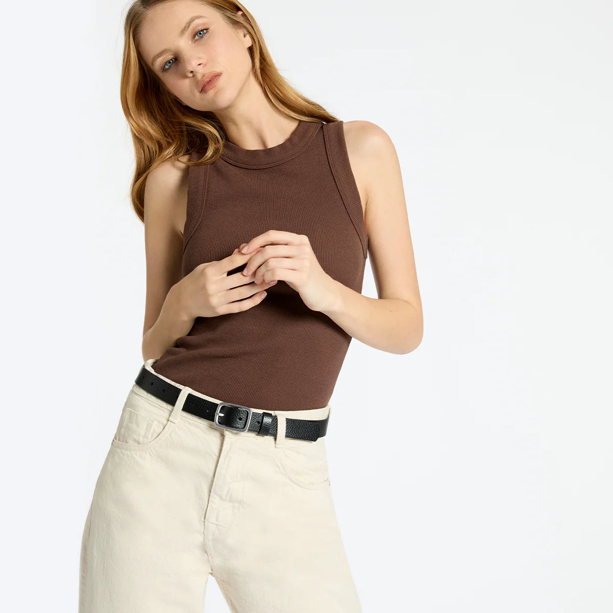 Status Anxiety Nobody’s Fault Leather Belt in Black / Silver - the tartan fox