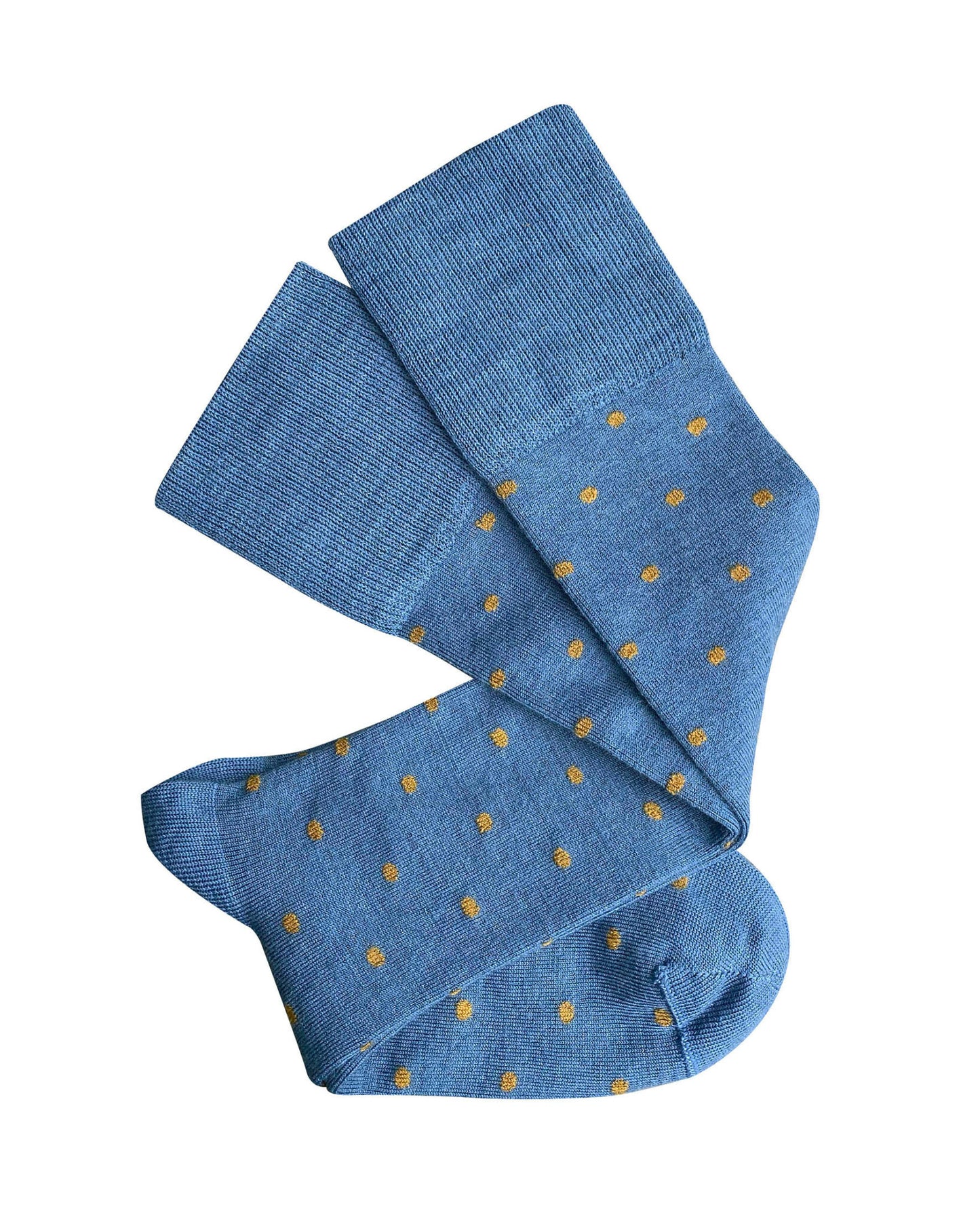 Tightology Dotty Wool Socks in Blue - the tartan fox