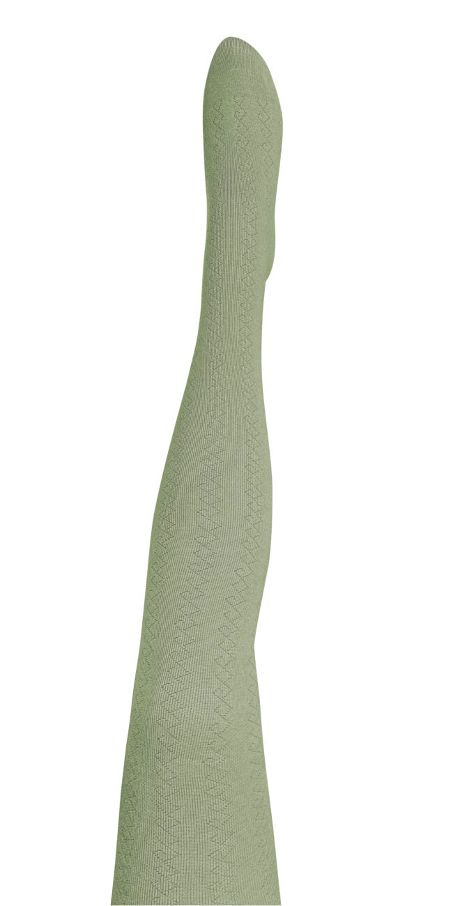 Tightology Geo Merino Wool Tights in Sage - the tartan fox