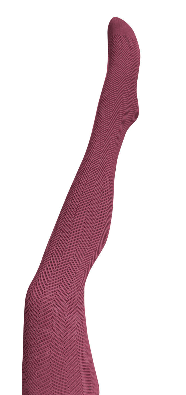 Tightology Weave Organic Cotton Tights in Bordeaux - the tartan fox
