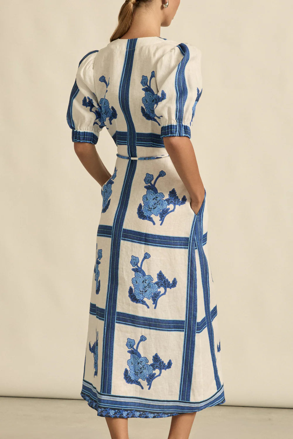 Zoe Kratzmann Portrait Dress in Azure Collage - the tartan fox