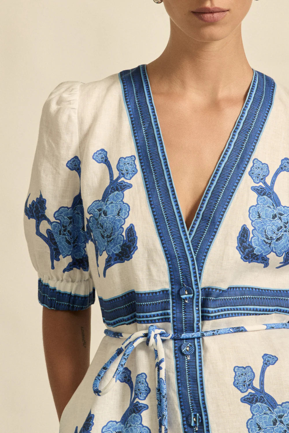 Zoe Kratzmann Portrait Dress in Azure Collage - the tartan fox