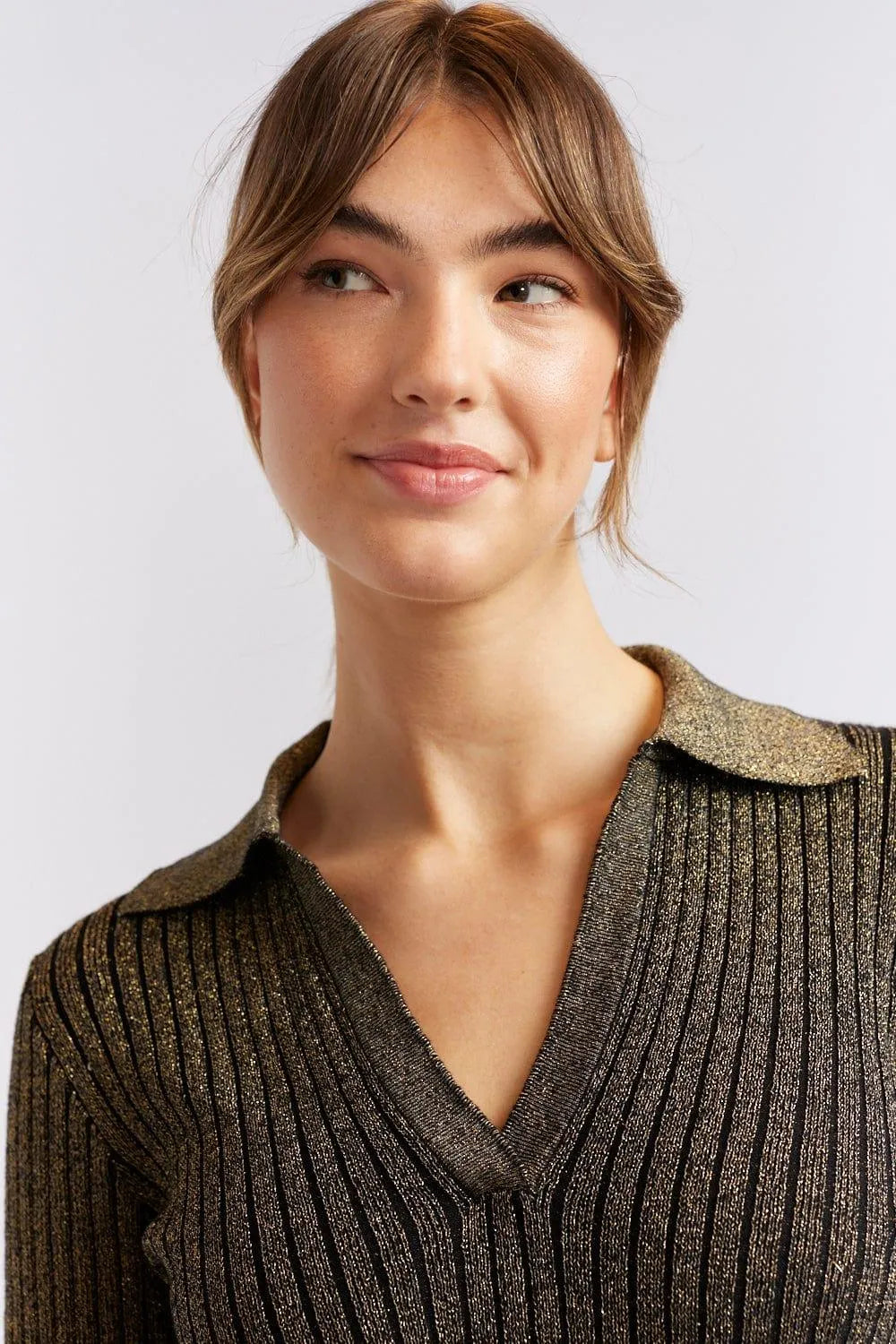 Alessandra Luna Top in Black Lurex - the tartan fox