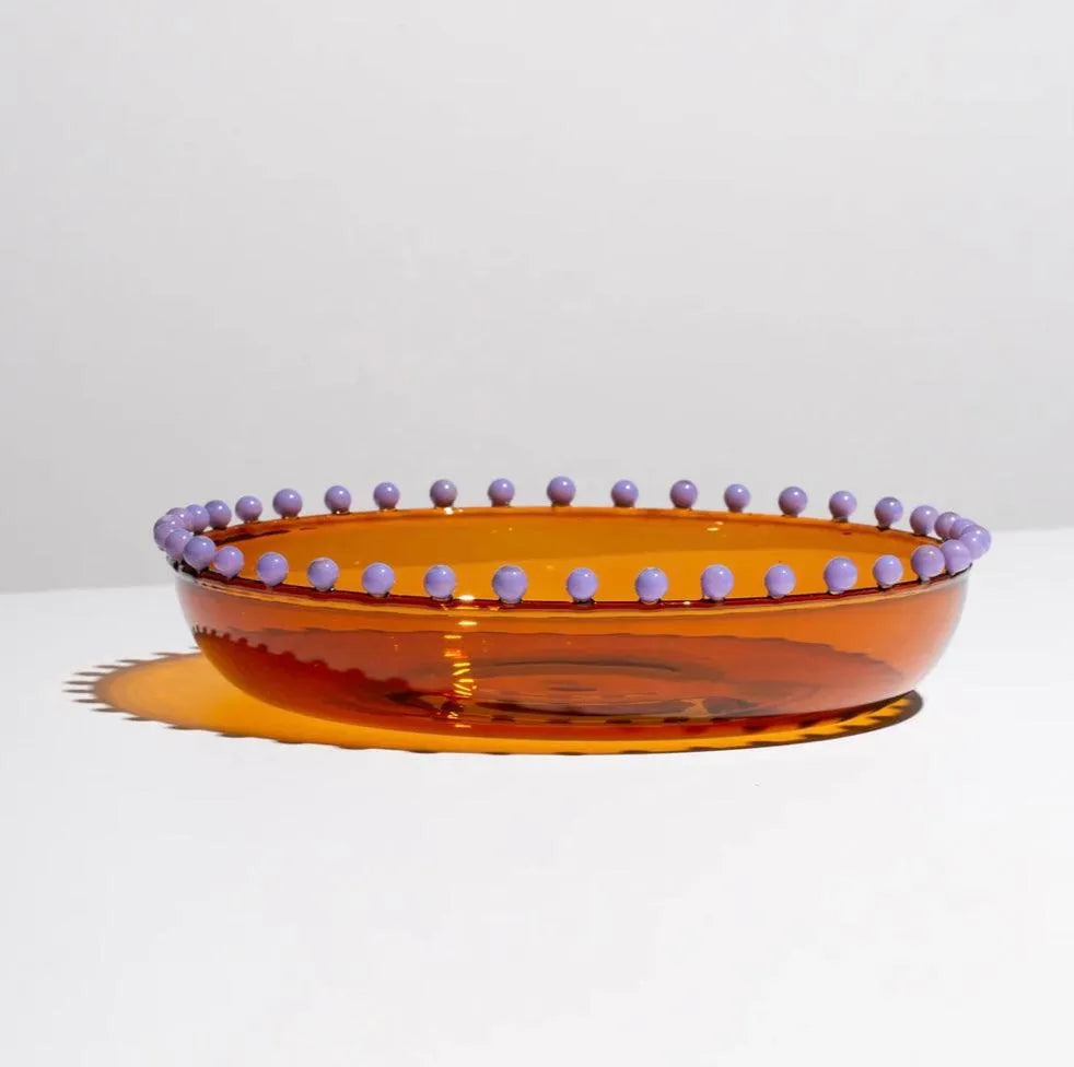 Fazeek Wave Pearl Platter in Amber and Lilac - the tartan fox