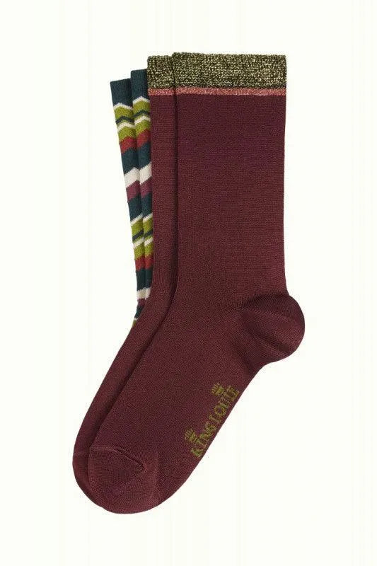 King Louie Socks 2-Pack in Shakin - the tartan fox