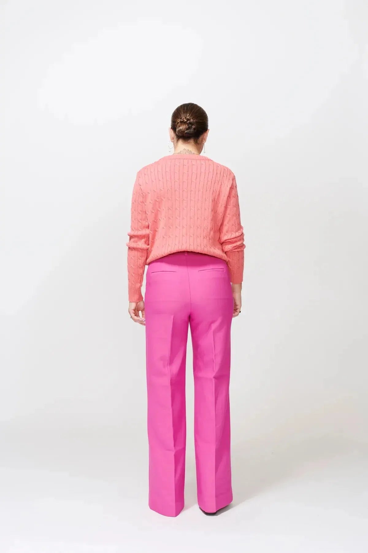 McIntyre Maria Cable Knit in Tea Rose - the tartan fox