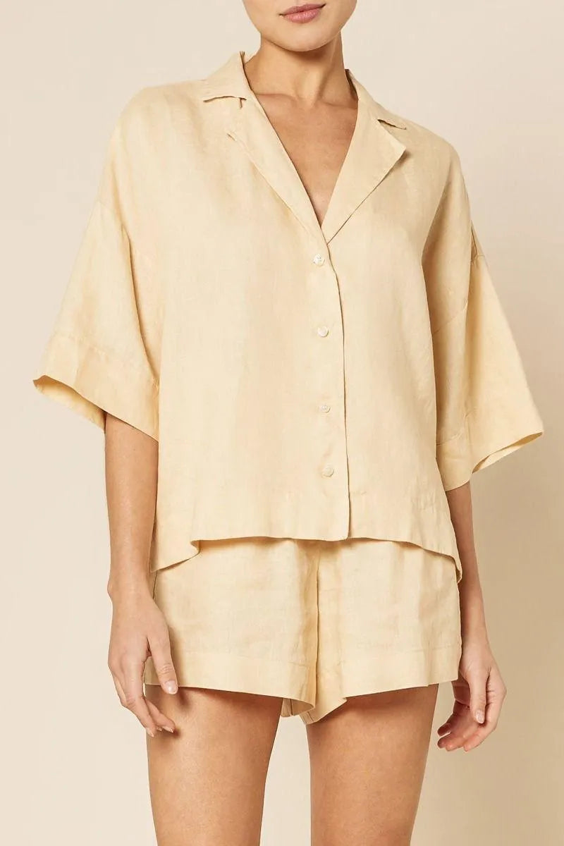 Nude Lucy Linen Lounge Short - the tartan fox