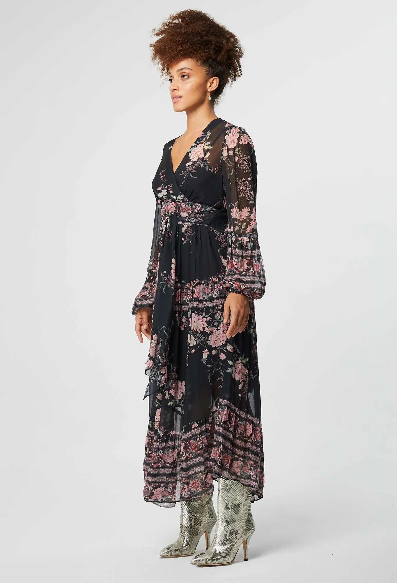 OnceWas Ivy Cross Front Dress in Botany Border Print - the tartan fox