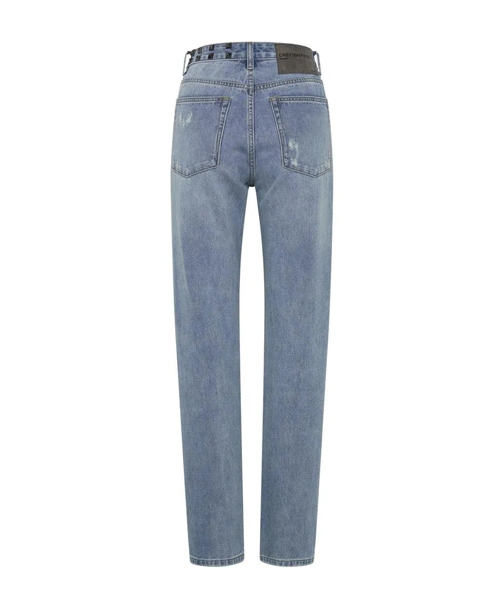 One Teaspoon Hendrixe Truckers Mid Rise Straight Leg Jean - the tartan fox