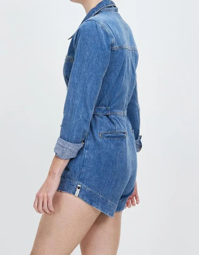 One Teaspoon Margot Jumpsuit in Resort Blue - the tartan fox