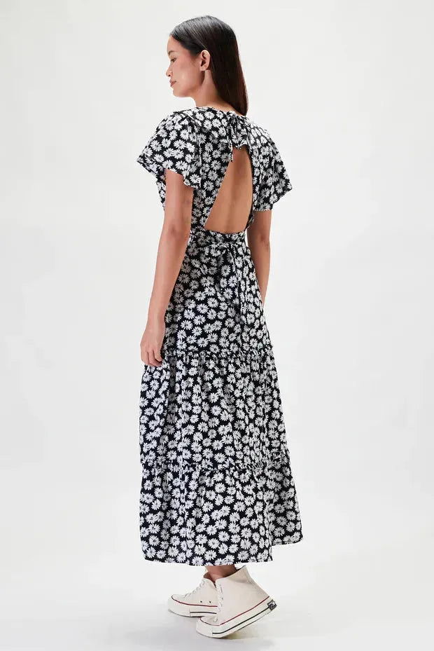 Rue Stiic Lucille Maxi Dress in Black Dahlia Floral - the tartan fox