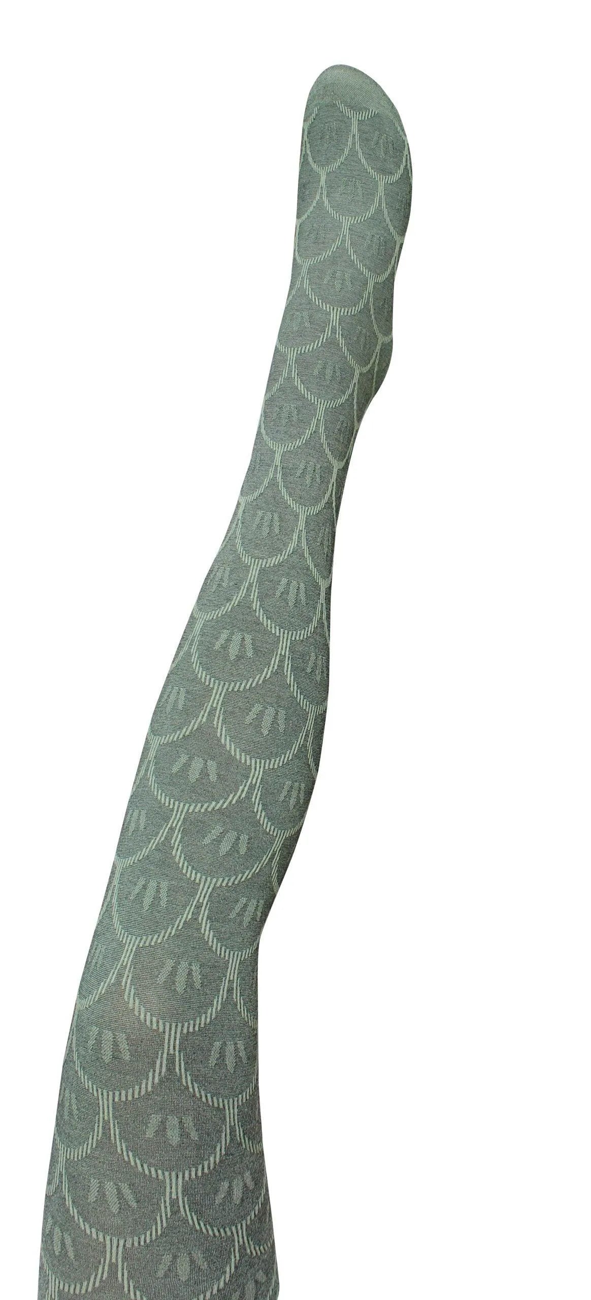 Tightology Sintra Cotton Tights in Sage - the tartan fox