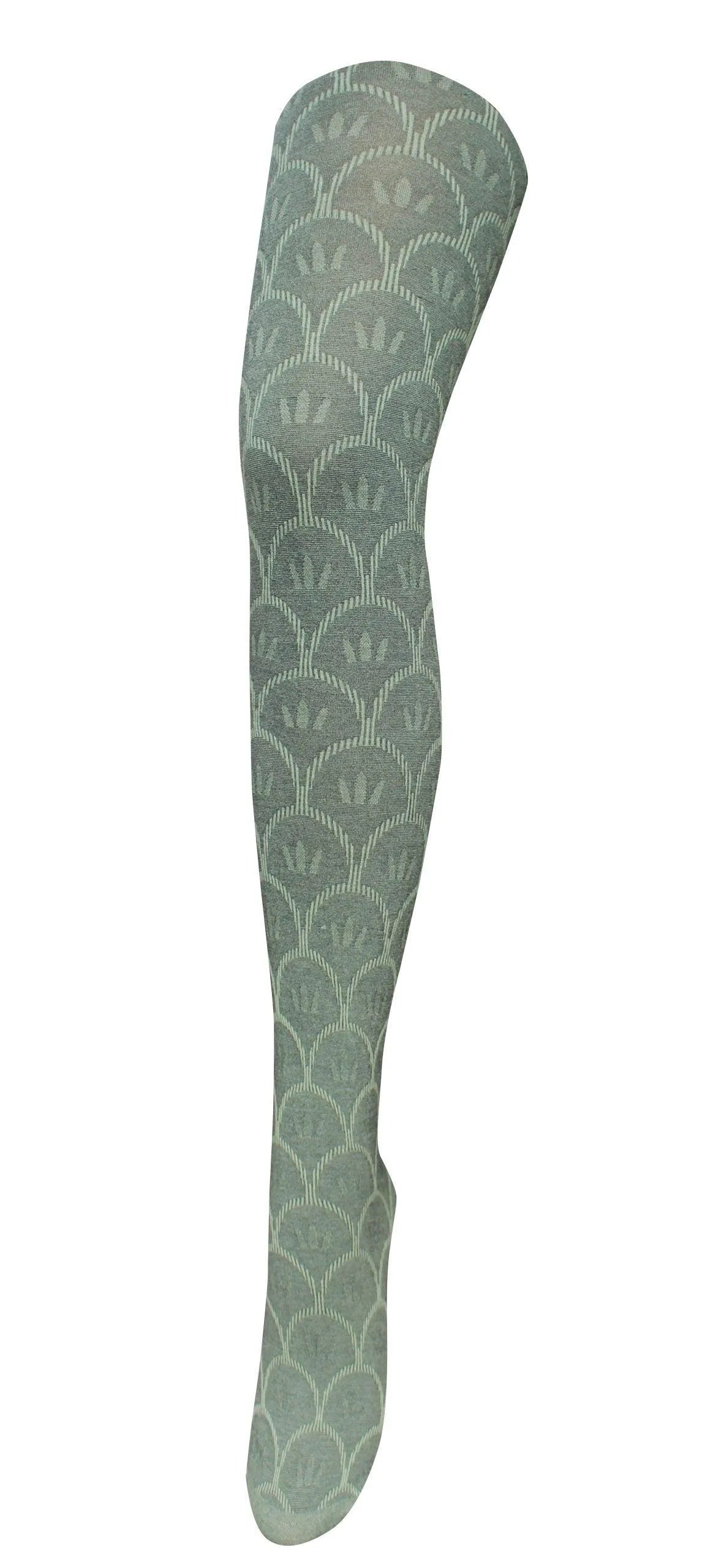 Tightology Sintra Cotton Tights in Sage - the tartan fox