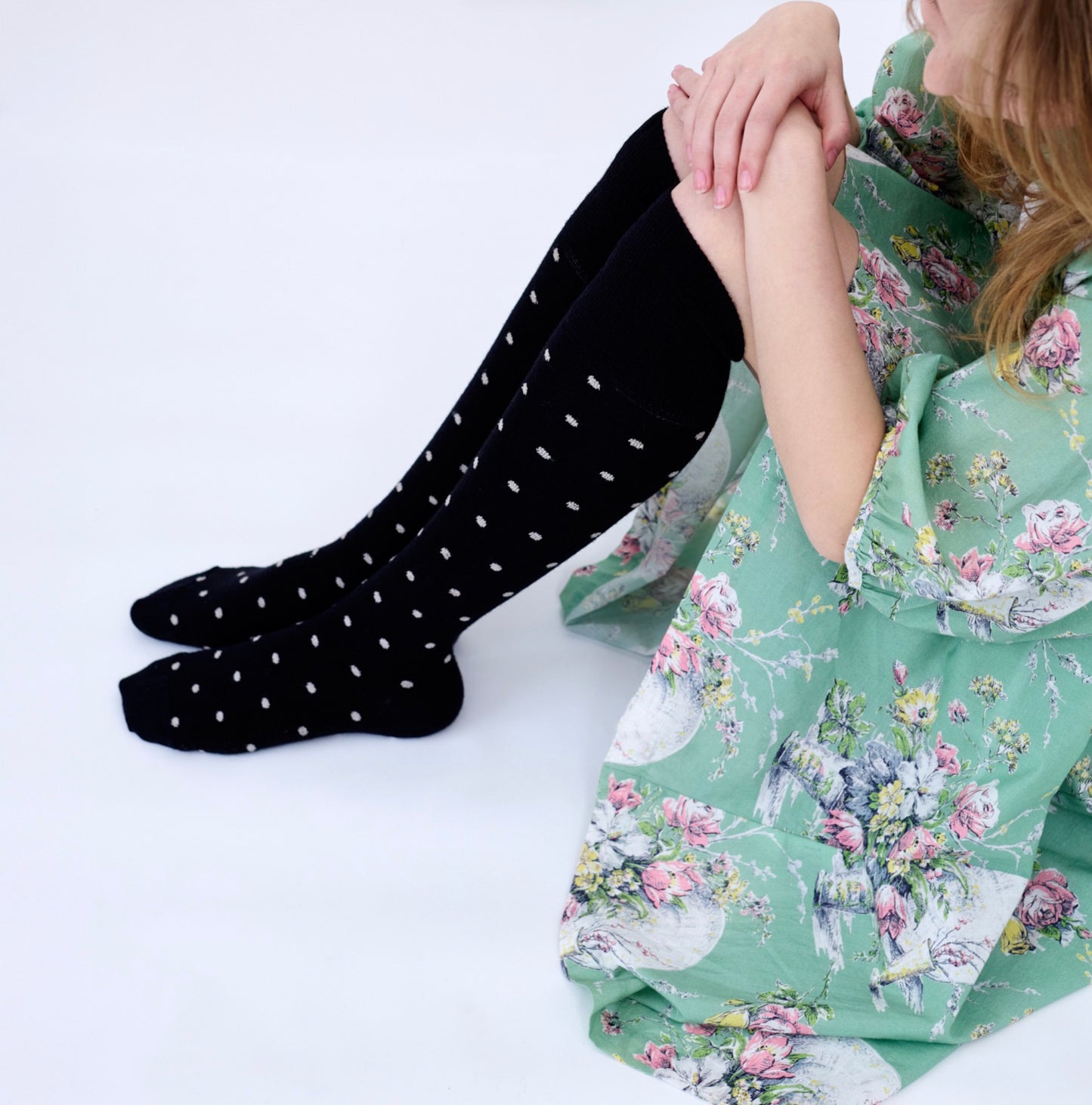 Tightology Dotty Wool Socks in Black