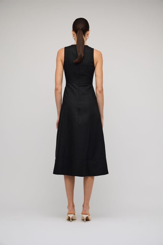 Staple the Label Veda Midi Dress, Black