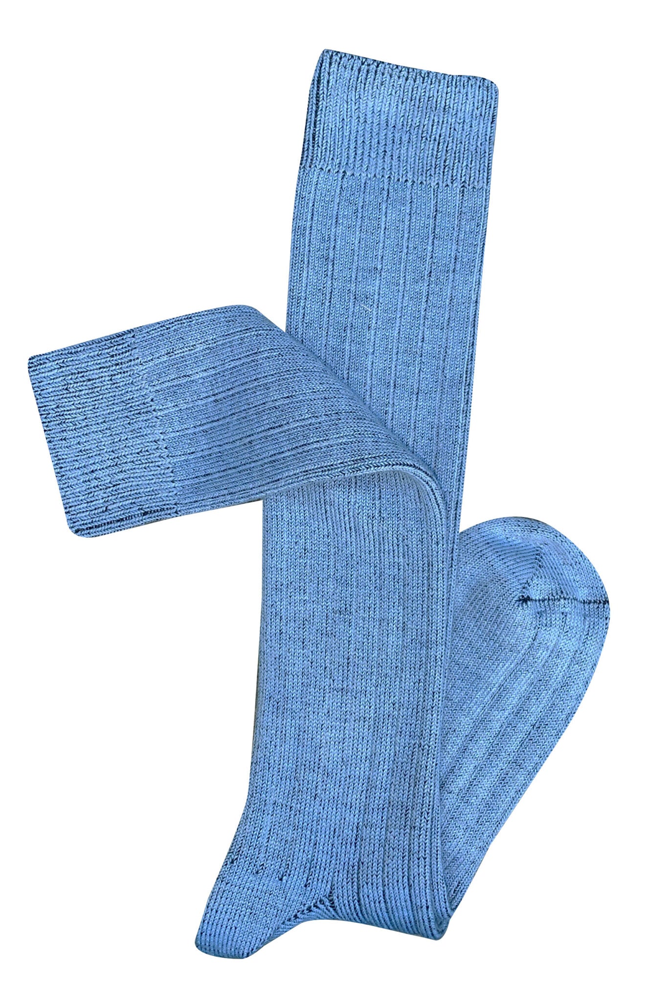 Tightology Long Rib Merino Wool Socks in Blue