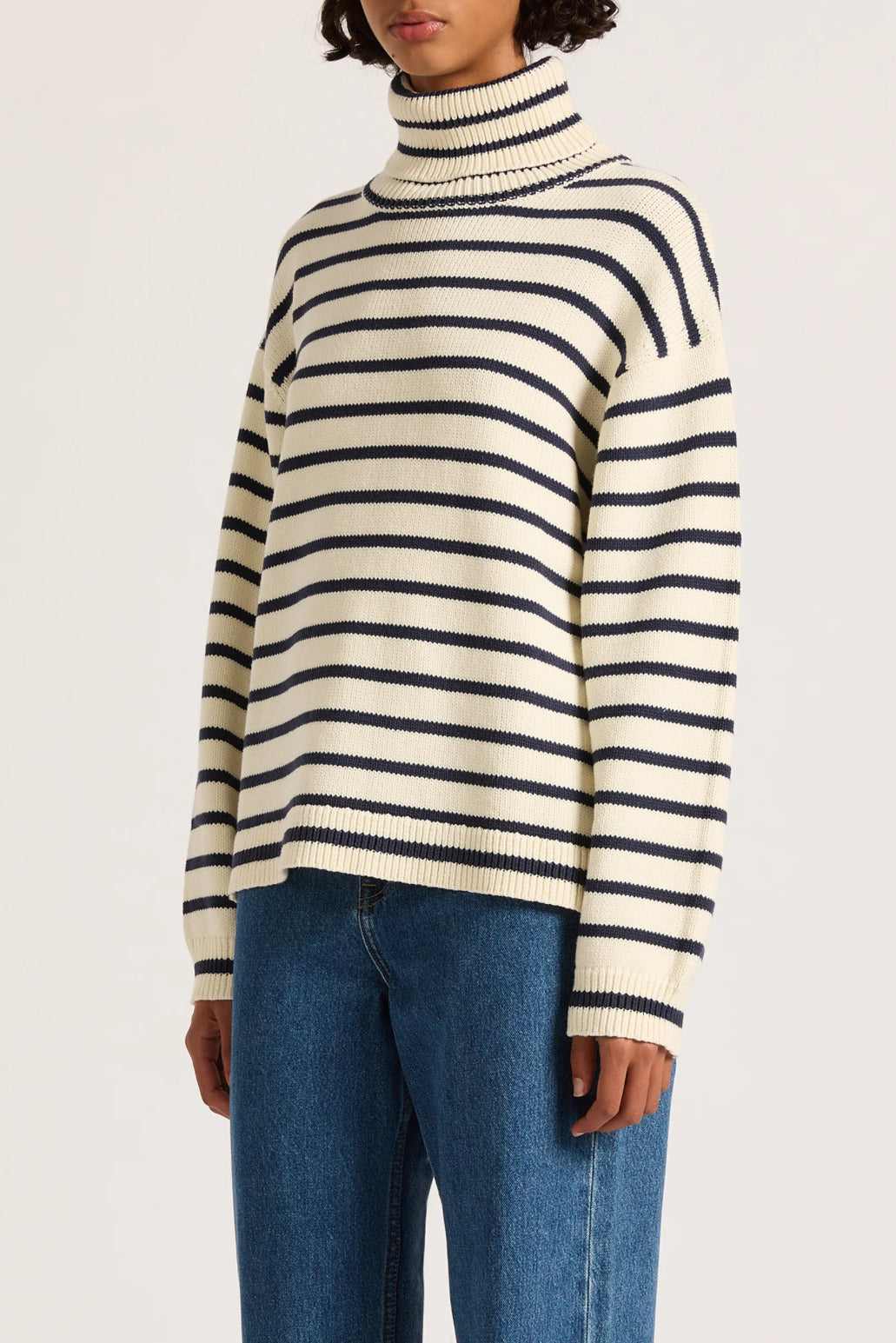 Nude Lucy Kai Turtleneck in Navy Stripe