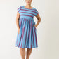 Nancybird Tathra Woven Dress in Raspberry Stripe