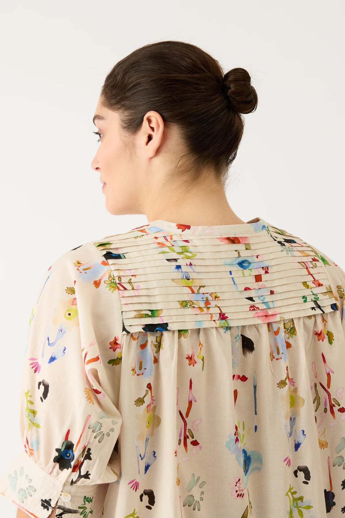 Nancybird Gwen Blouse, Watercolour Cream