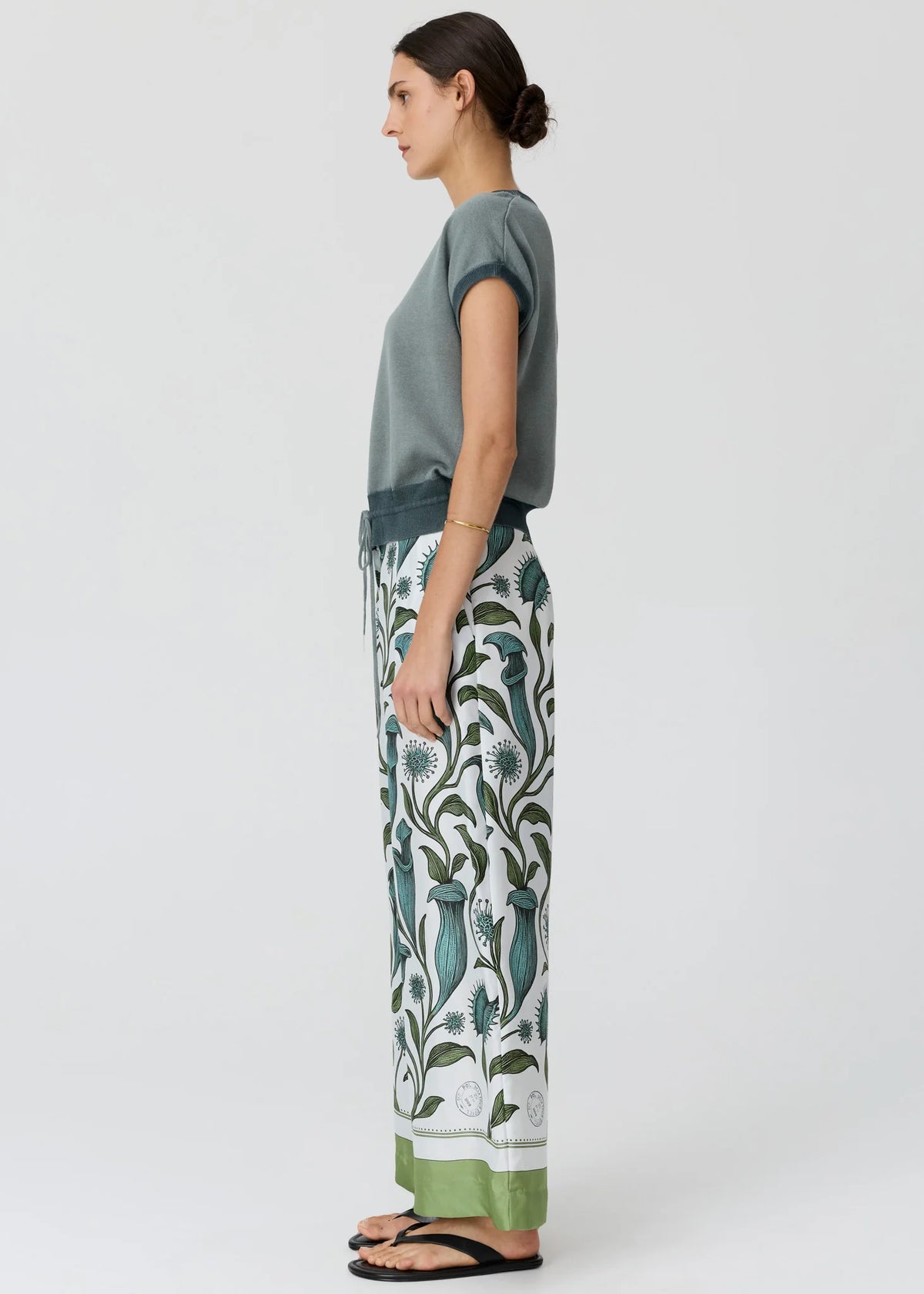 POL Reed Painted Knit Top in Ocean/Teal